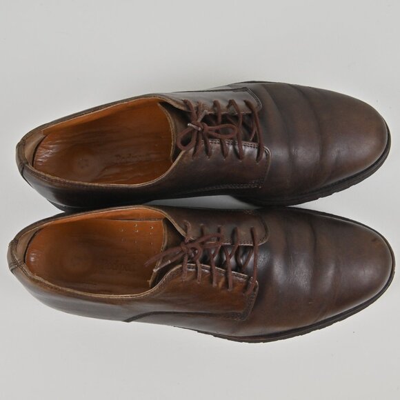VTG Rockport Genuine Leather Vibram Sole Brown Oxfords US10 UK9.5 Made Portugal - Picture 8 of 16